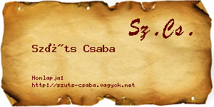 Szüts Csaba névjegykártya