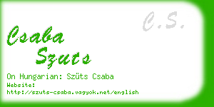 csaba szuts business card